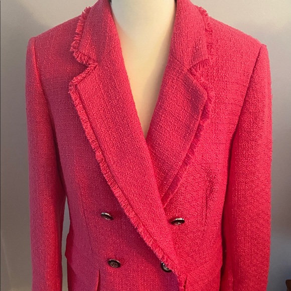 Karl Lagerfeld size 2 pink NWT tweed blazer. - Picture 2 of 14